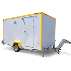 Abri roulant de chantier aménagé avec WC - 9 m² - 4 personnes