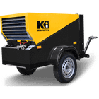 Compresseur d'air diesel sur remorque - 7 bar - 3 500 L/min - Stage V