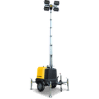 Tour d'éclairage LED thermique sur remorque - 4 x 350 W - 4 500 m²