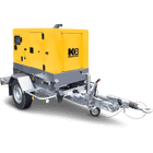 Groupe électrogène à régulation électronique sur remorque - 17 kVA - 230 / 400 V - Stage V