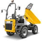 Dumper thermique gyrabenne sur pneus à poste réversible - CU 6 000 kg - Stage V