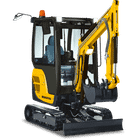 Mini-pelle thermique cabine sur chenilles - 1,76 t