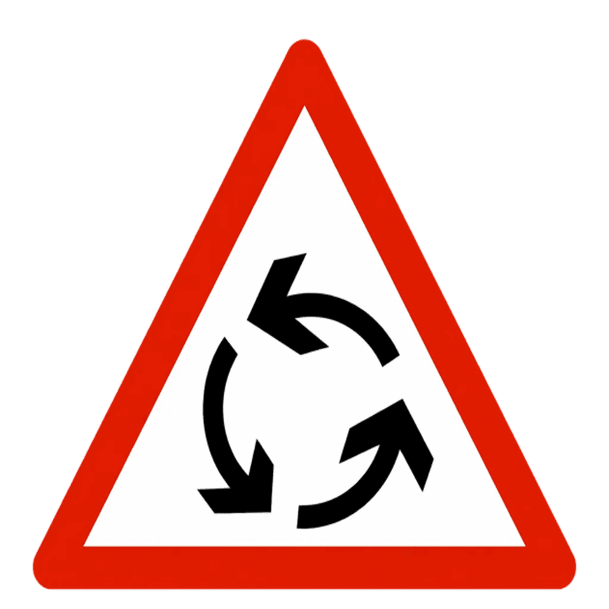 Panneau de signalisation AB25 - Carrefour à sens giratoire - 700 mm ...