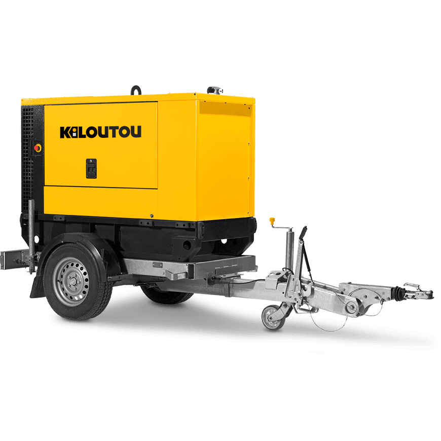 Groupe électrogène à régulation électronique sur remorque 40 kVA Stage V