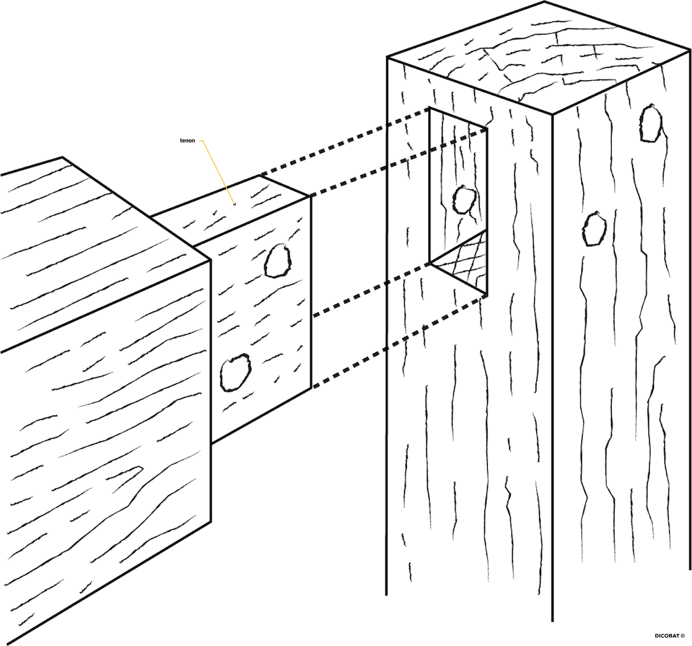 Tenon charpente