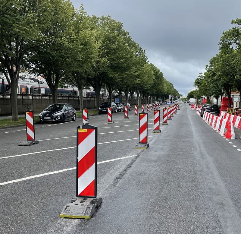 balises K5C installées sur plots