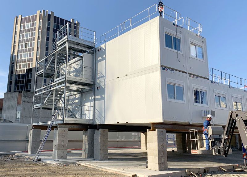 batiment modulaire surélevé
