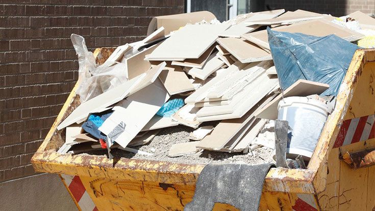 Benne déchets chantier BTP