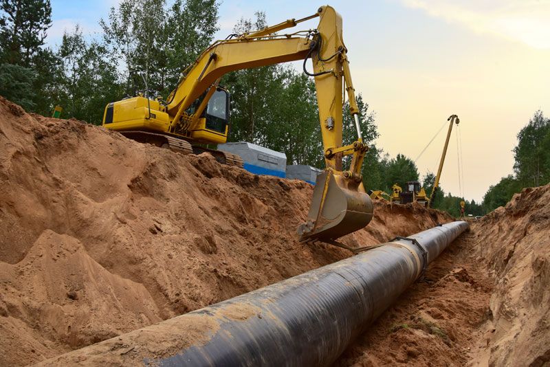 Chantier pipeline gaz