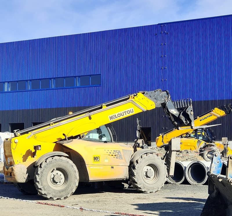Chariot téléscopique Kiloutou sur le chantier Delta 3