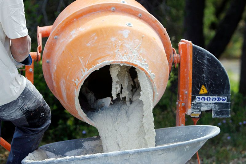 béton lisse réaliser avec une bétonnière