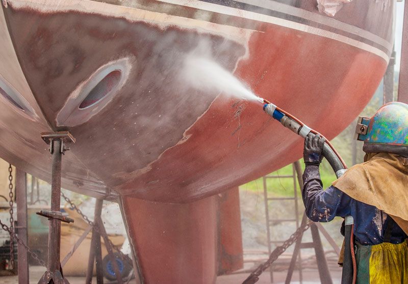 Décapage de peinture par sablage