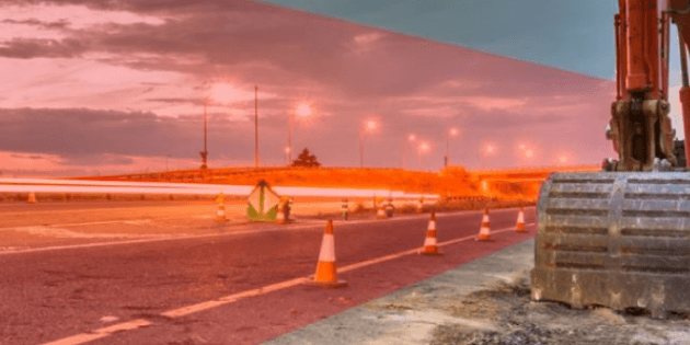 Gabarit laser chantier sécurité