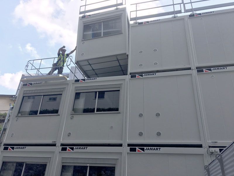 Grutage bungalow de chantier