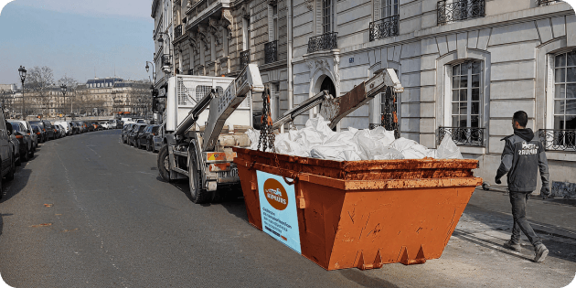 Location, pose et retrait de bennes à déchets