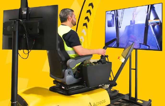 simulateur de conduite d'engin de chantier