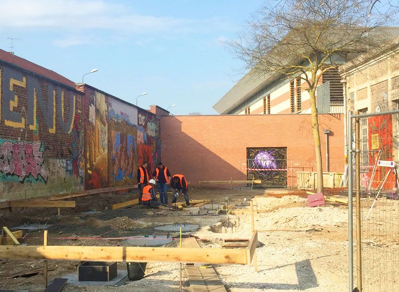 Terrassement du sol pour bâtiments modulaires