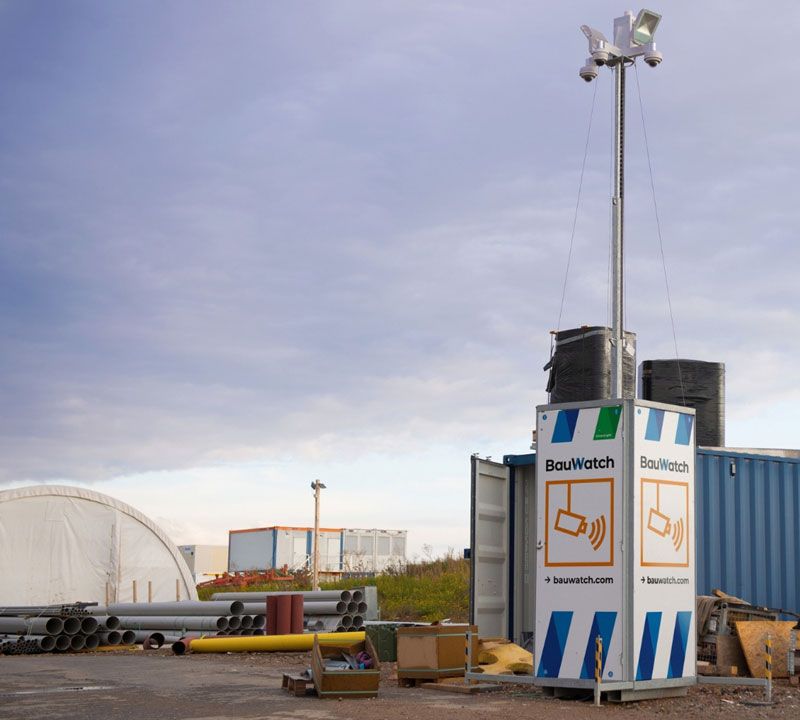 Tour de vidéosurveillance de chantier