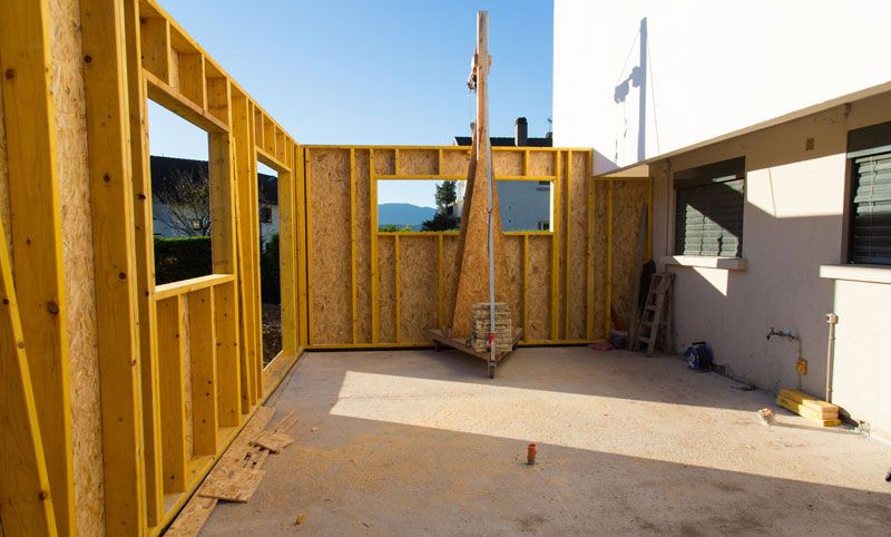 Travaux d'extension d'une maison