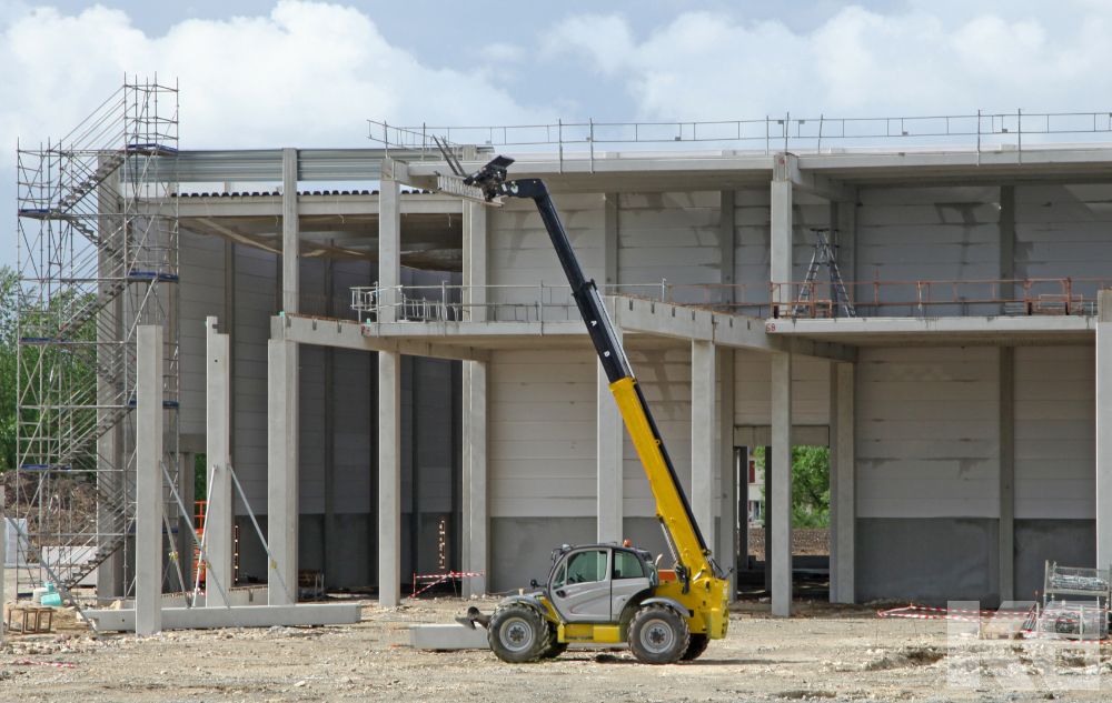 Chariot élévateur télescopique sur chantier